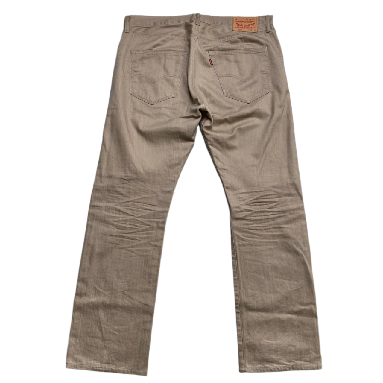 Levis 501 Beige Khaki Jean Trousers (36W)