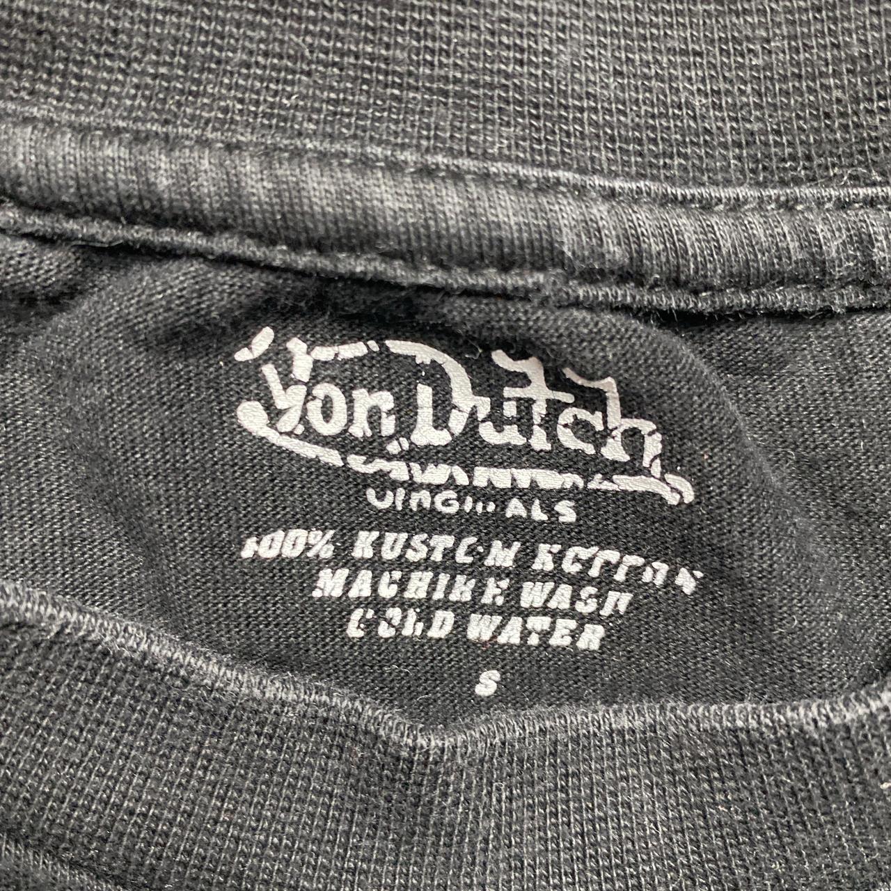 Von Dutch Black and White Crop Top T Shirt (S)