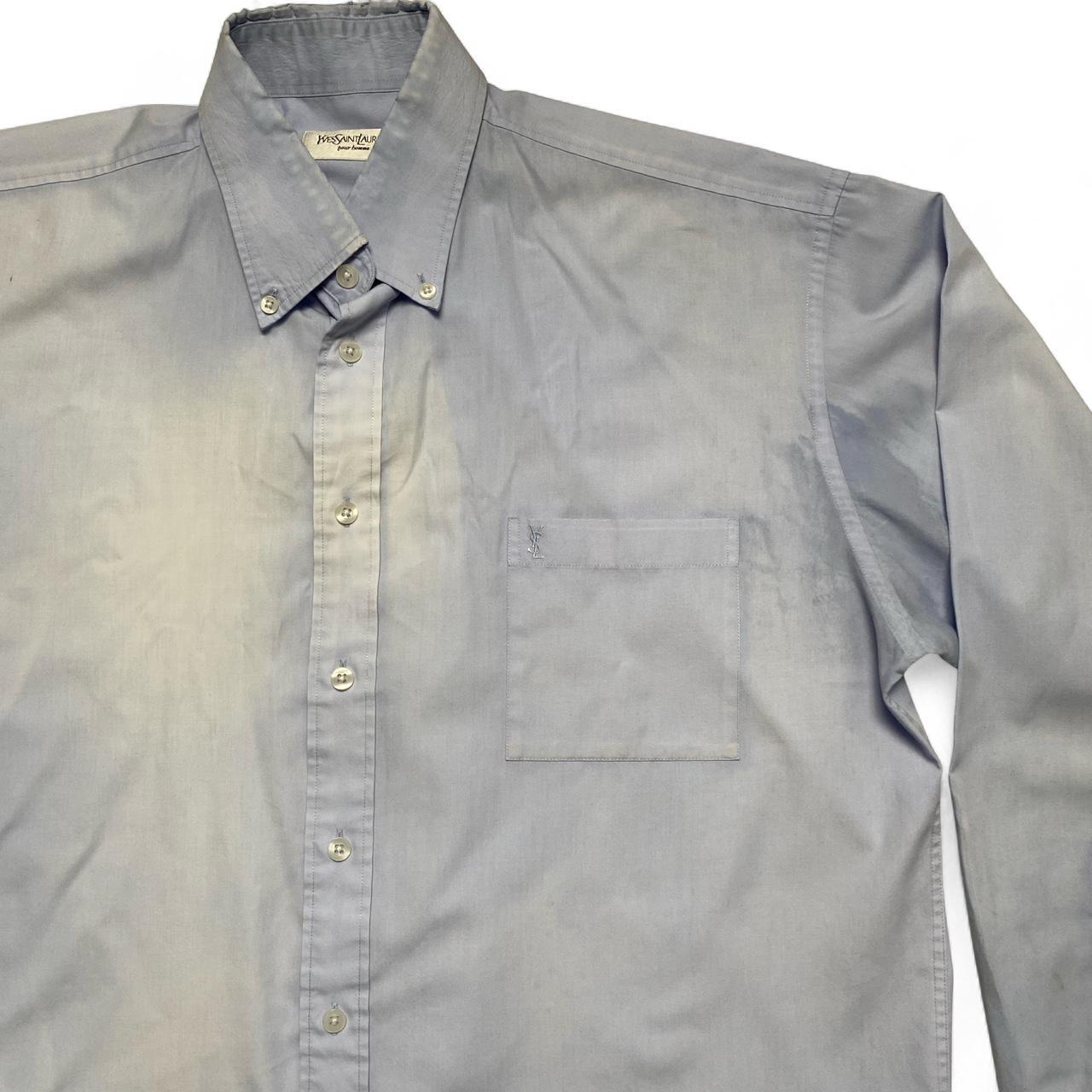 Yves Saint Laurent YSL Vintage Light Blue Long Sleeve Shirt (L)