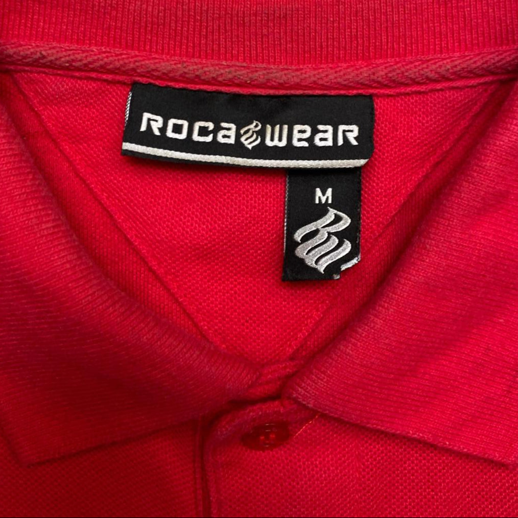 Rocawear Red and White Polo Shirt (M)