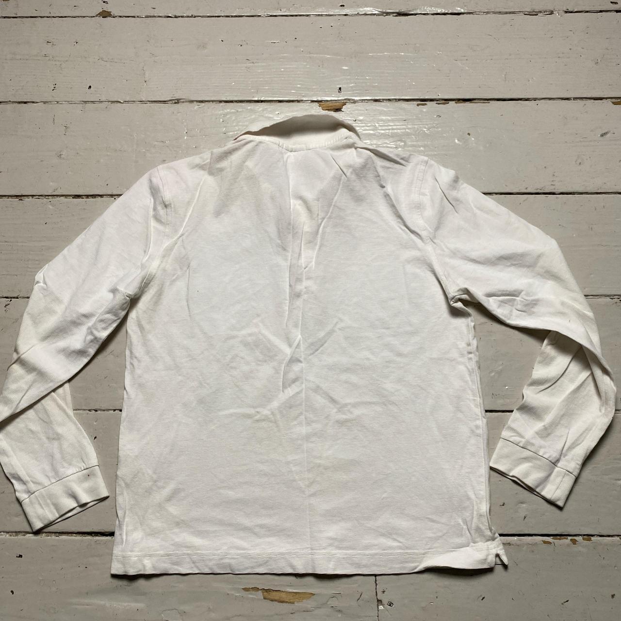 Lacoste Long Sleeve White Polo Shirt