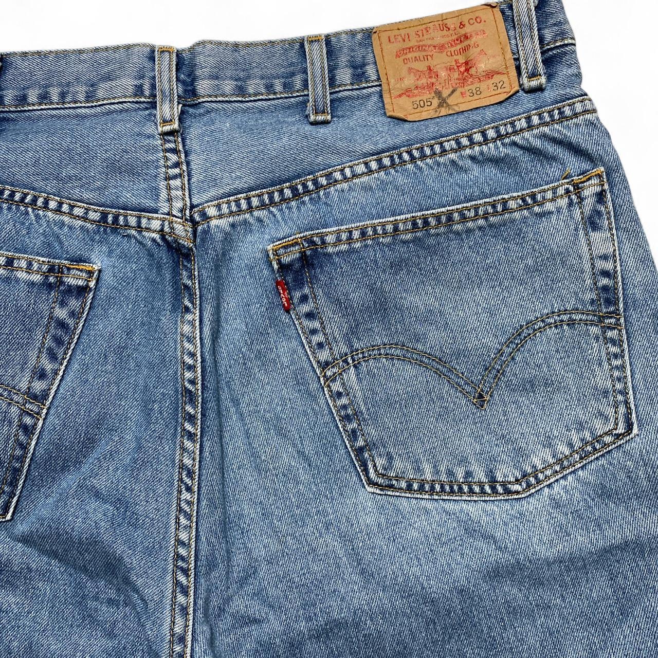 Levis 505 Light Blue Vintage Cut Down Jorts Jean Shorts (38W)