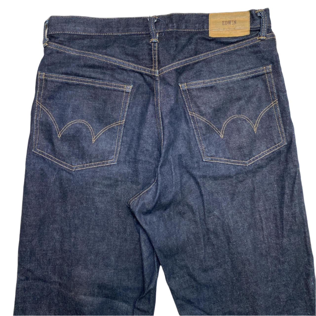 Edwin Distressed Selvedge Wide Pant Navy Baggy Jeans (32W)