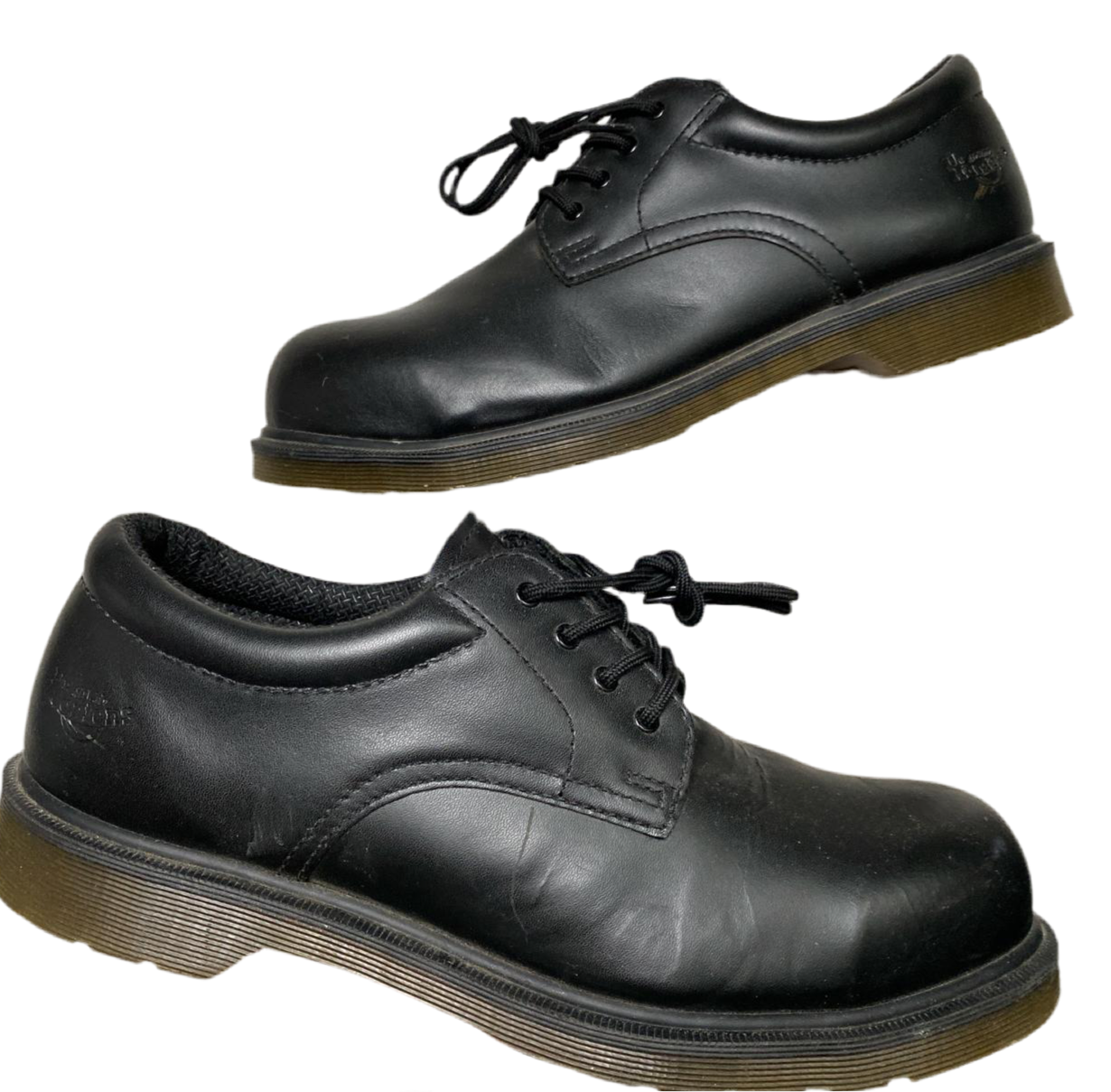 Dr Martens Black Steel Toe Low Boot Shoes (UK 10)