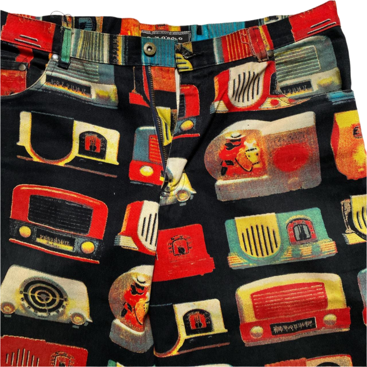 Guy O’Polo Vintage 90’s Radio Print Jorts Jean Shorts (36W)