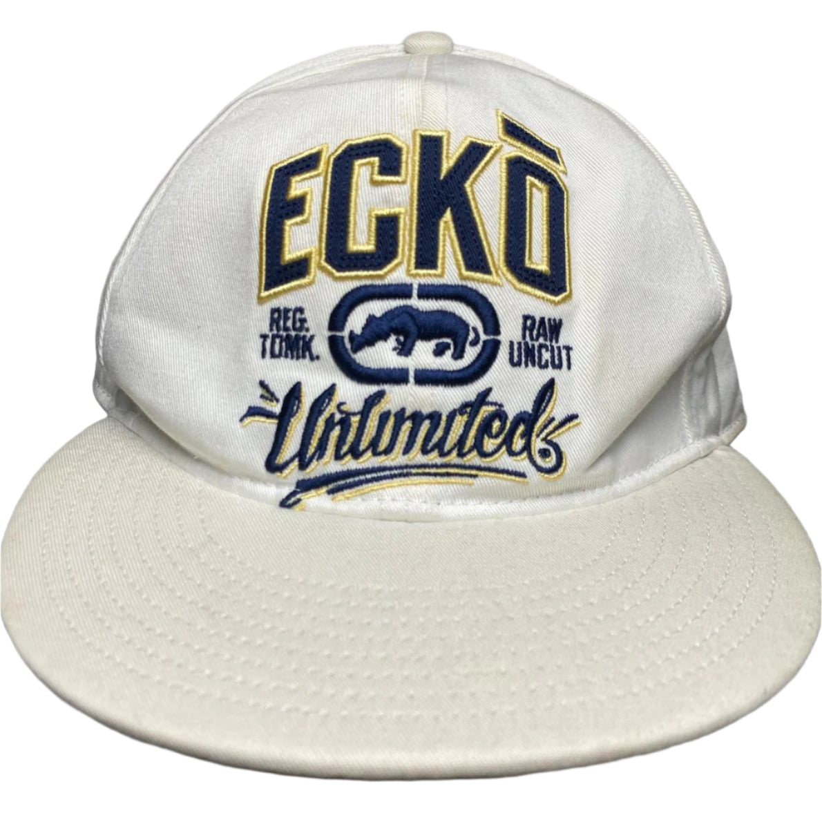 Ecko UNLTD White and Navy Fitted Cap