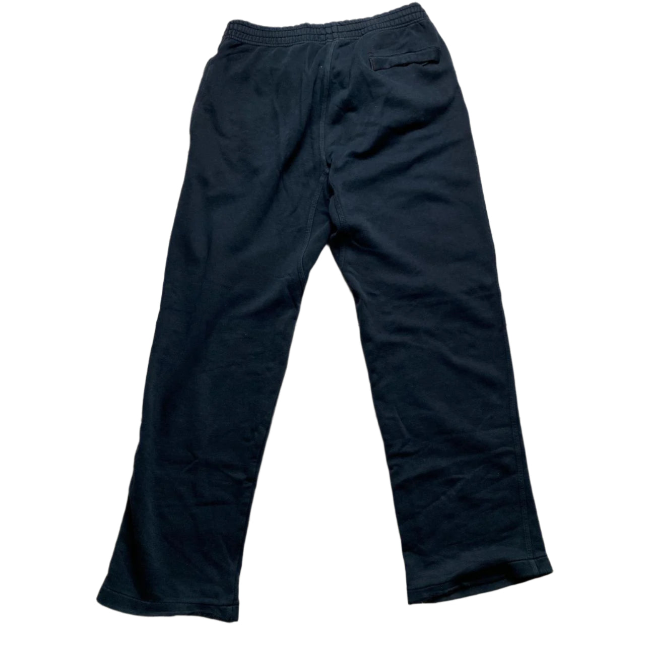 Nike Club Navy and White Spellout Baggy Joggers (M)