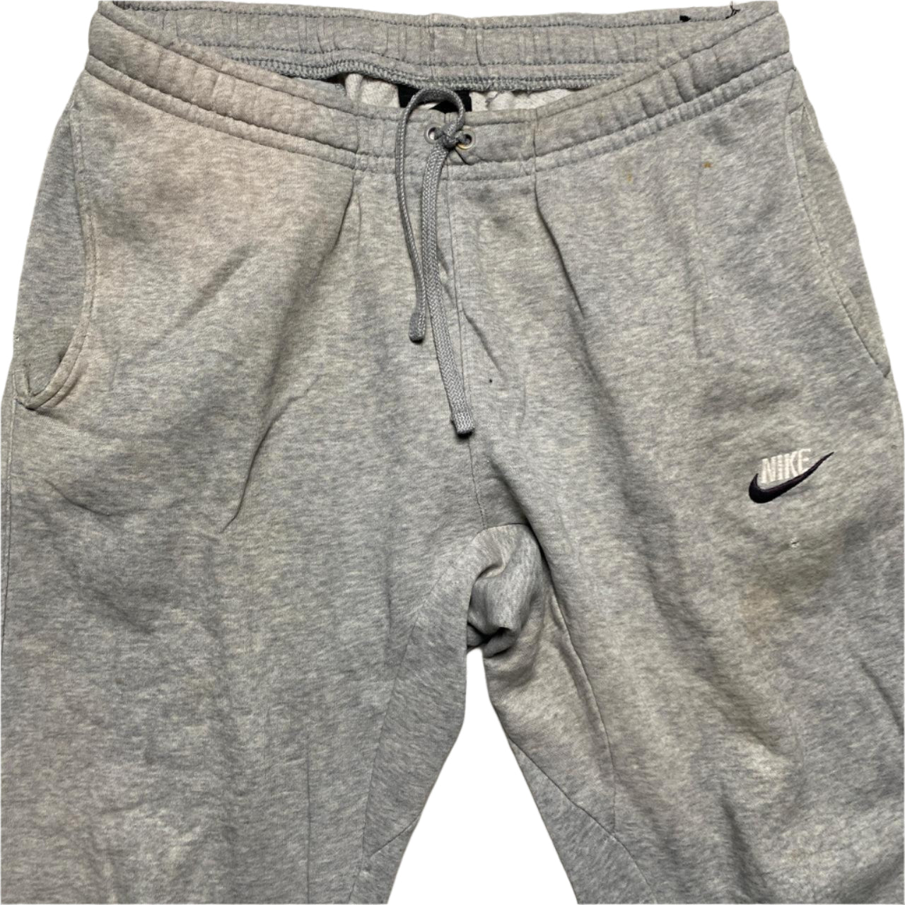 Nike Grey and White Swoosh Joggers (M)