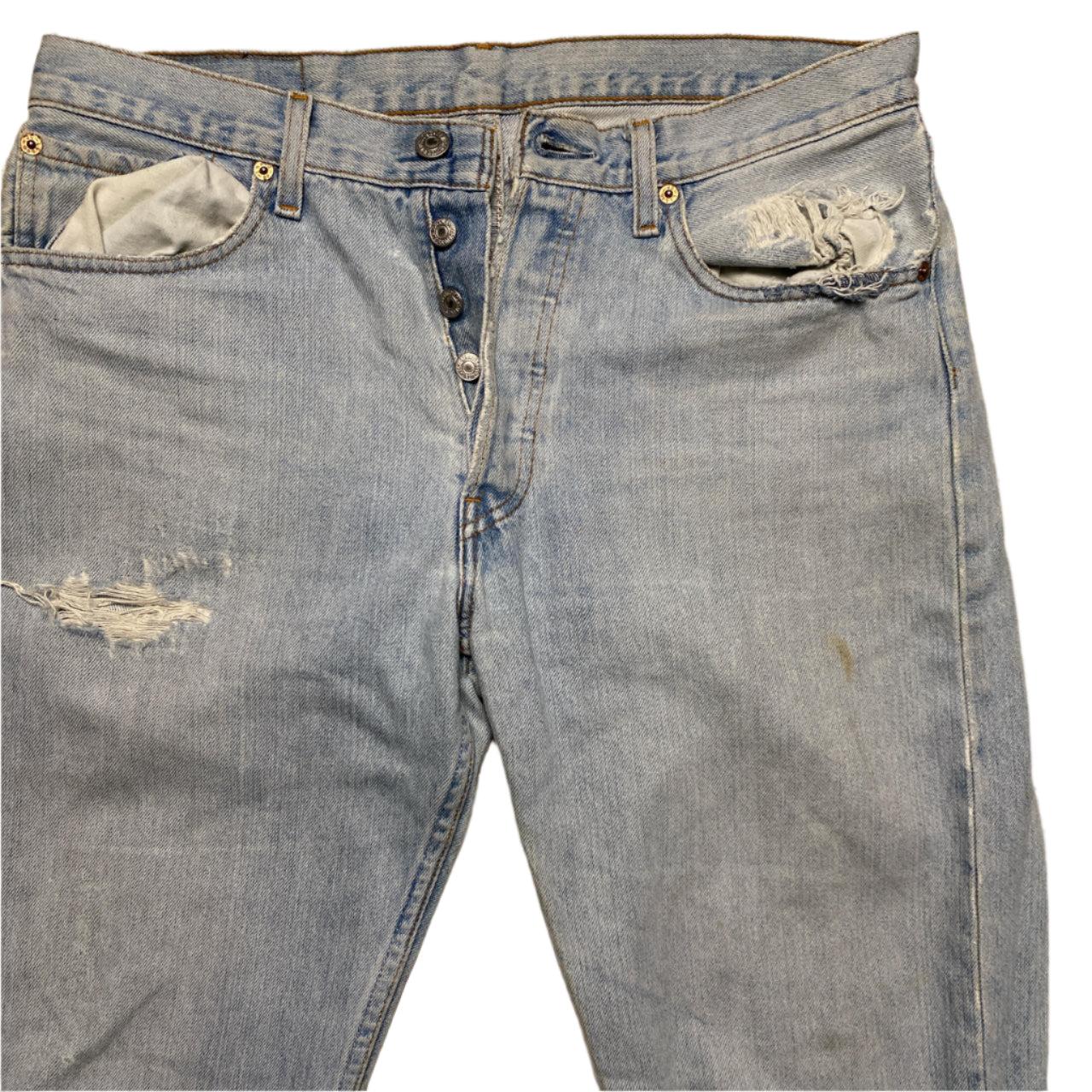Levis 501 Distressed Vintage Jeans (W 32)