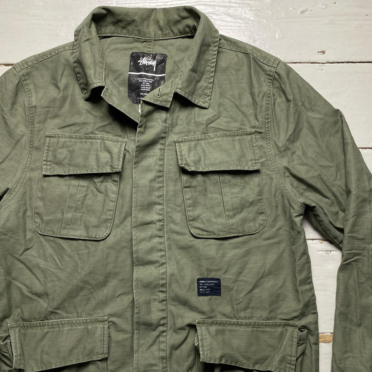 Stussy Green Army Jacket Shirt