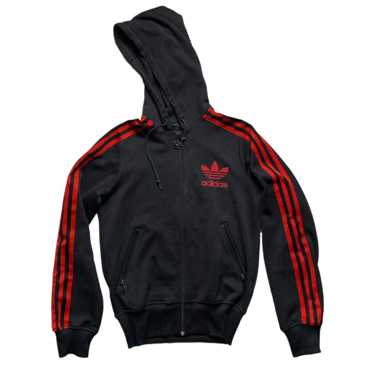Adidas Originals Black and Red Womens Full Tracksuit (8/10)