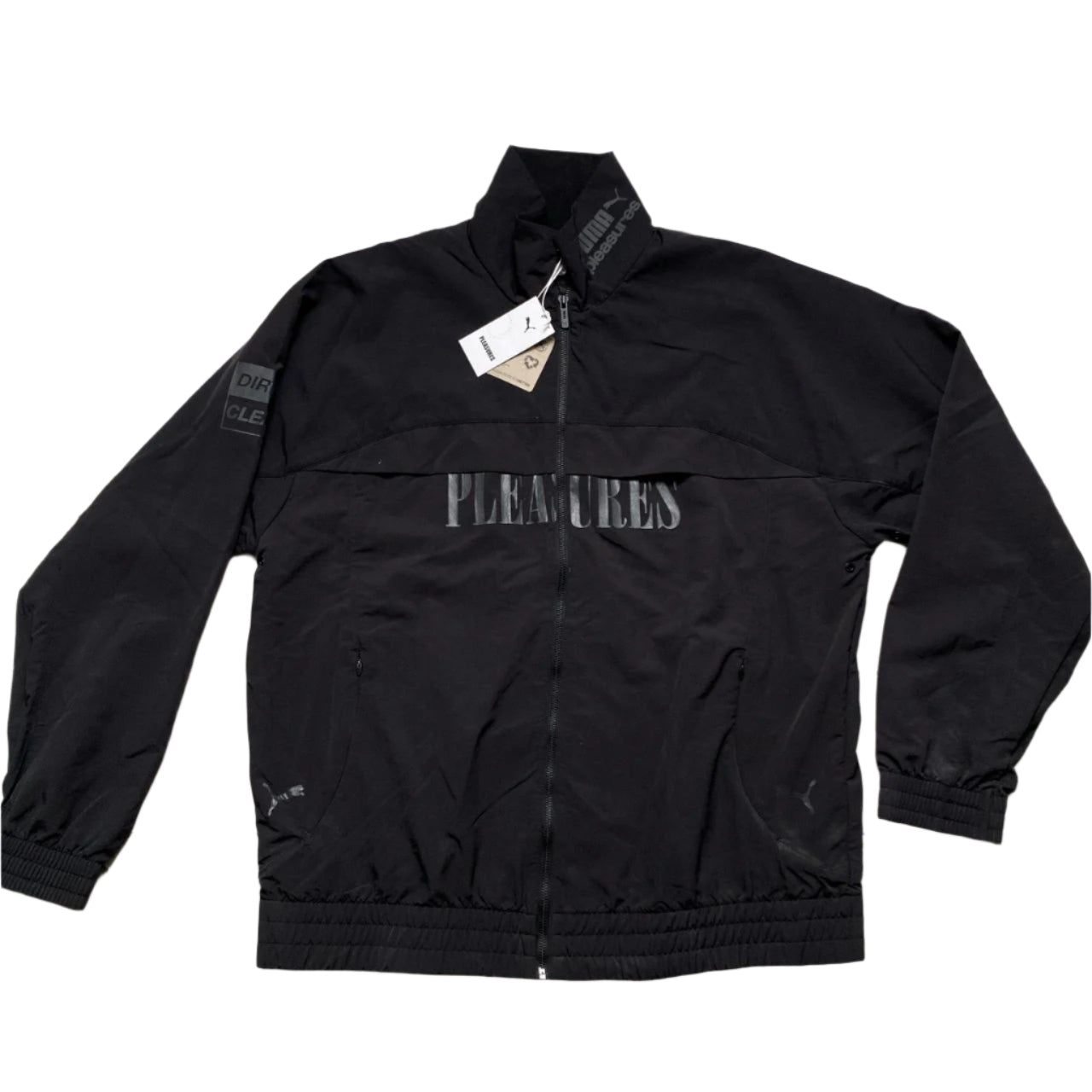 Puma Pleasures Black Windbreaker Tracksuit Jacket (XL)