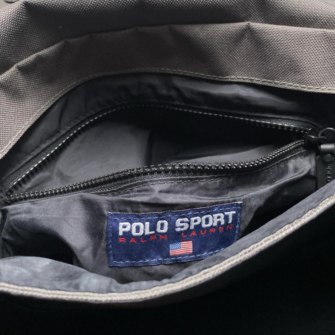 Polo Sport Ralph Lauren Grey and Black Messenger Shoulder Bag