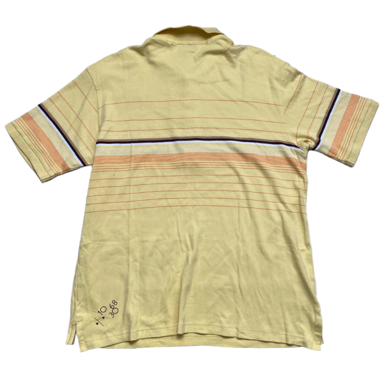 Rocawear Yellow Brown and Orange Polo Shirt (XL)