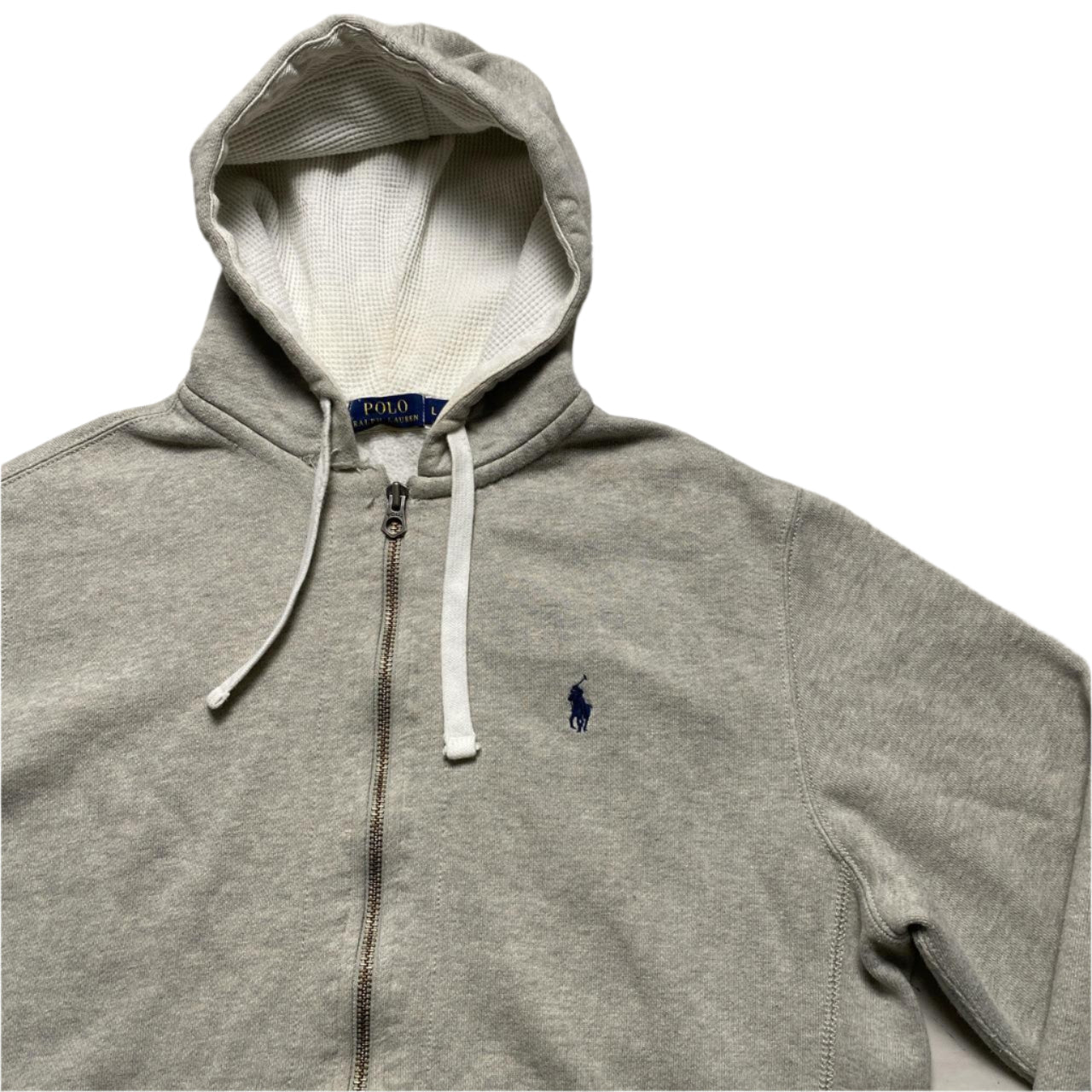 Polo Ralph Lauren Grey and Navy Hoodie (L)