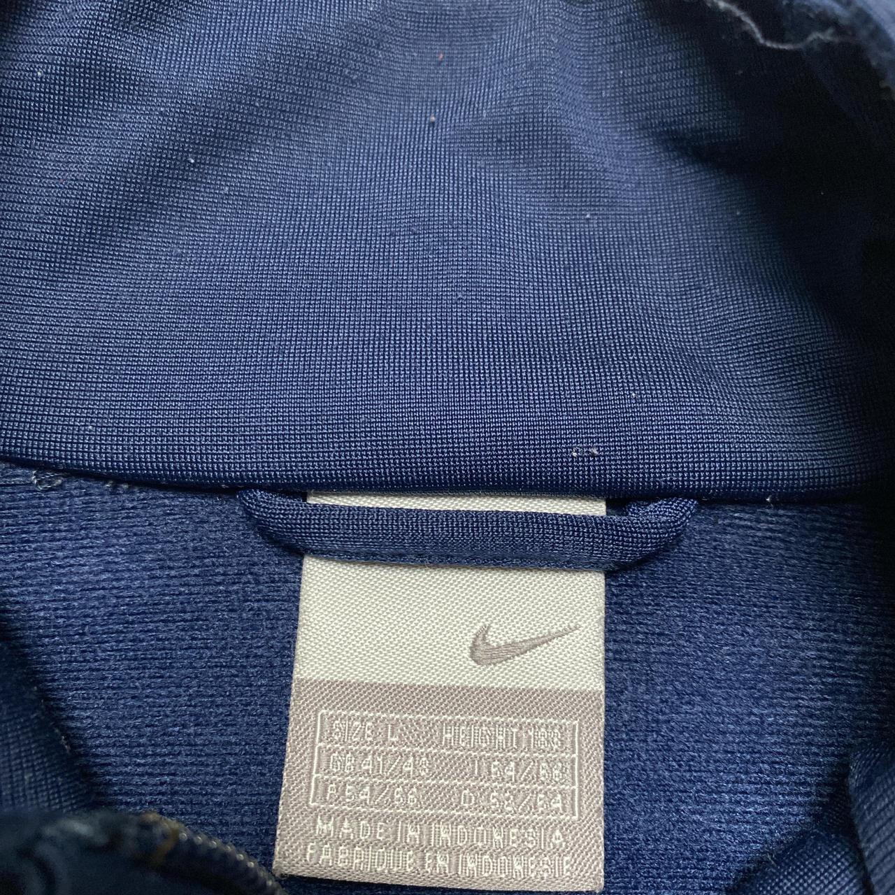 Nike Navy Red and White Vintage Y2K Tracksuit Jacket (L)