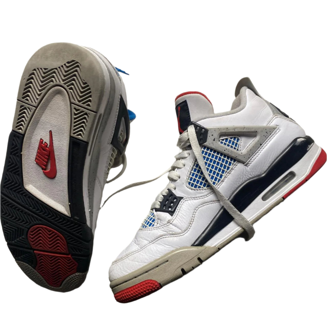 Jordan 4 Retro What The White Blue and Red (UK 8)