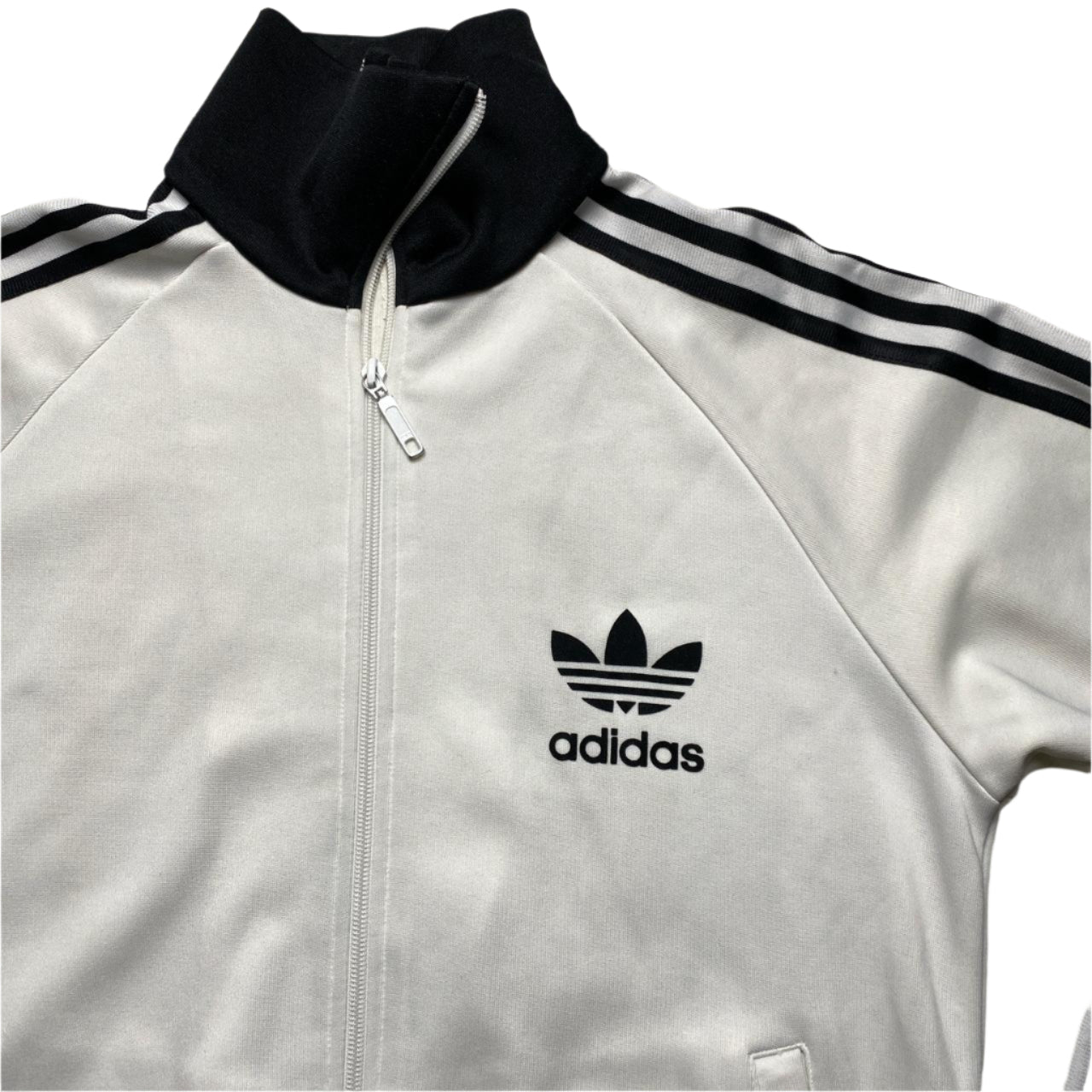 Adidas Originals White and Black Tracksuit Jacket (M)