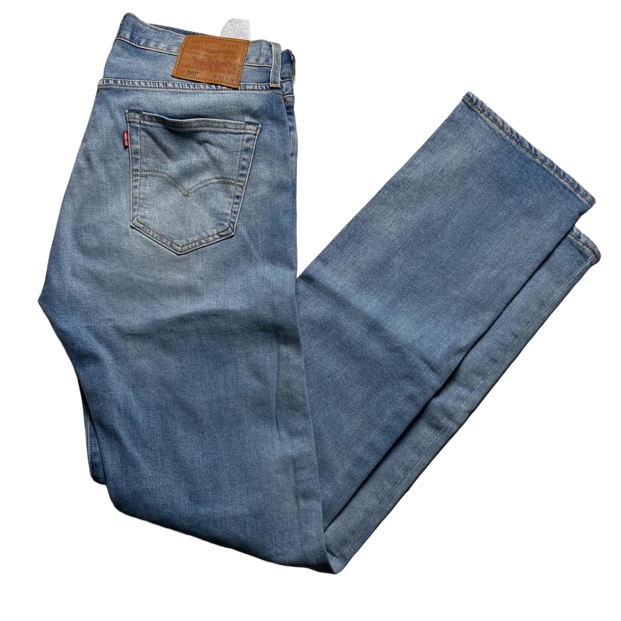 Levis 501 Light Blue Baggy Jeans (33W)