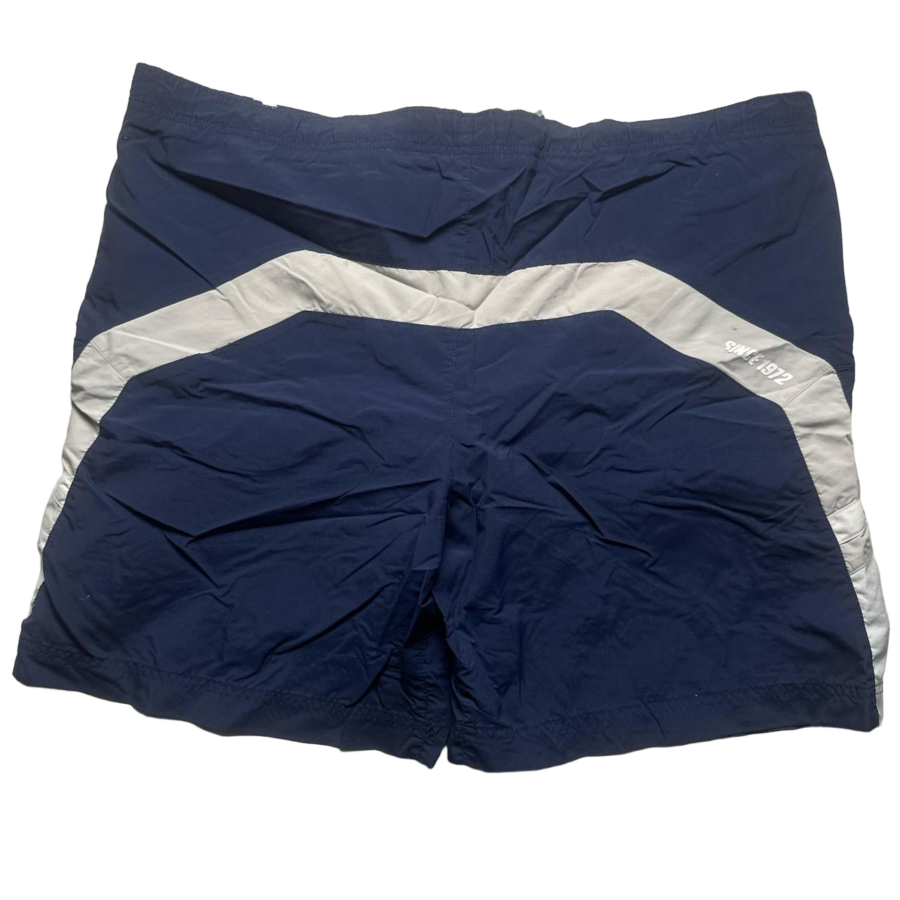 Nike Athletic Vintage Navy and White Shell Shorts (XL)