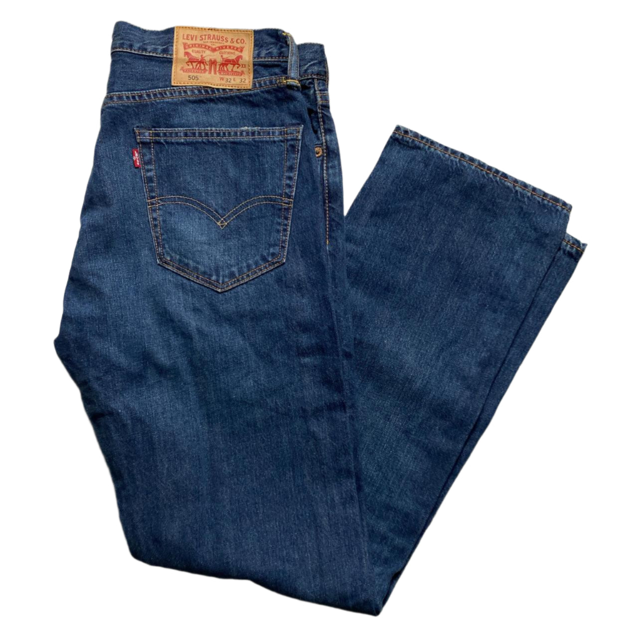 Levis 505 Baggy Navy Jeans (32W)