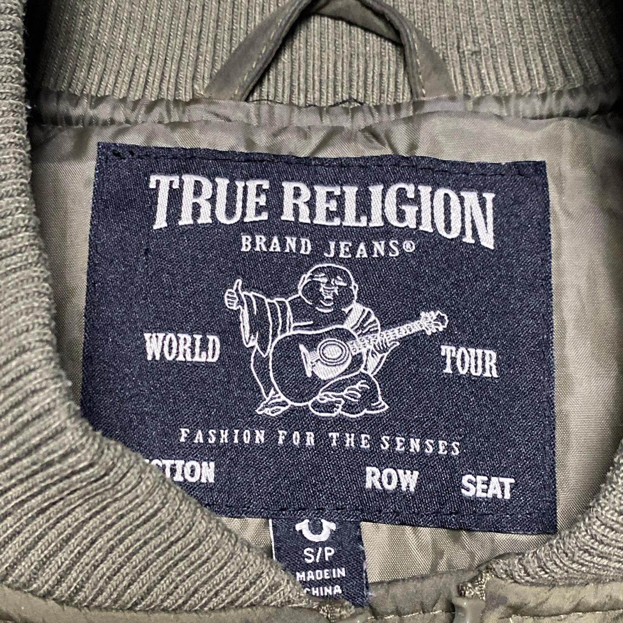 True Religion Khaki Green Puffer Gilet Vest (S)