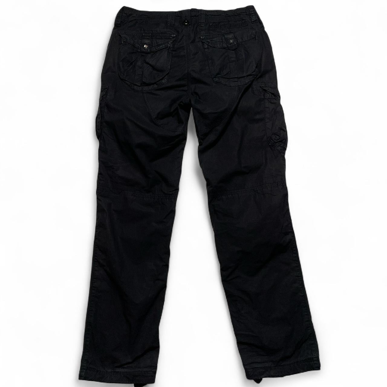 Armani Exchange Vintage Black Baggy Cargo Trousers