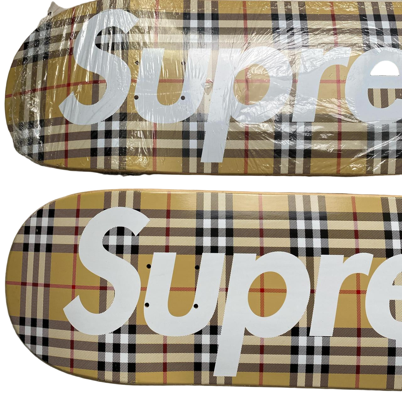 Supreme Burberry Classic Cream Novacheck Skateboard Deck