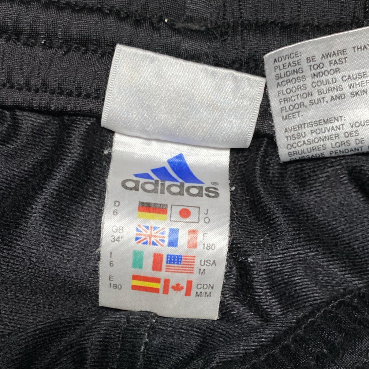 Adidas Vintage Black and Grey Trackpant Bottoms (M)