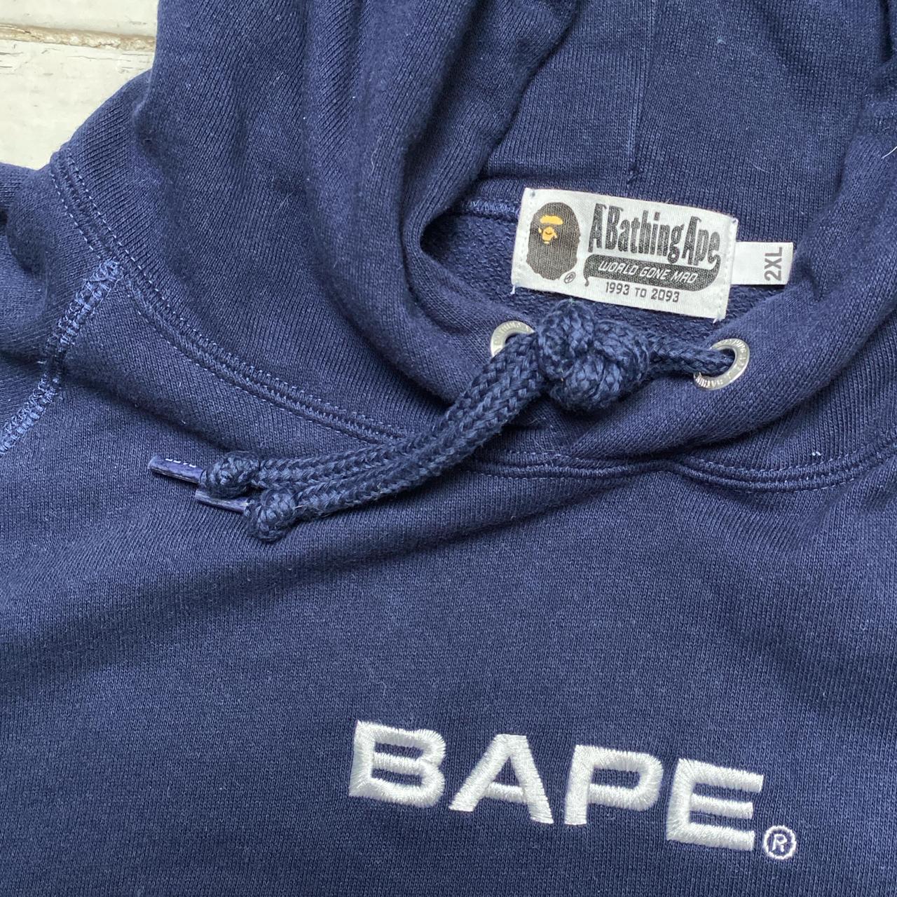 Bape A Bathing Ape Navy and Orange Yellow Hoodie (2XL)