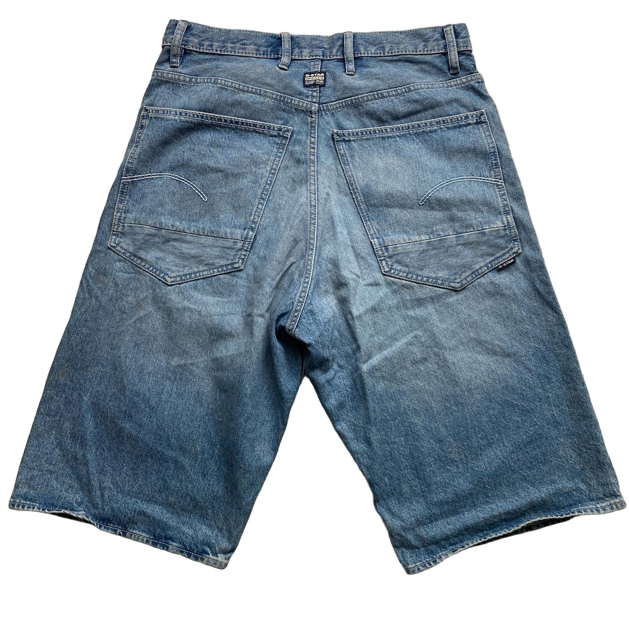 G Star Bam Baggy Light Stonewash Jorts Jean Shorts (32W)