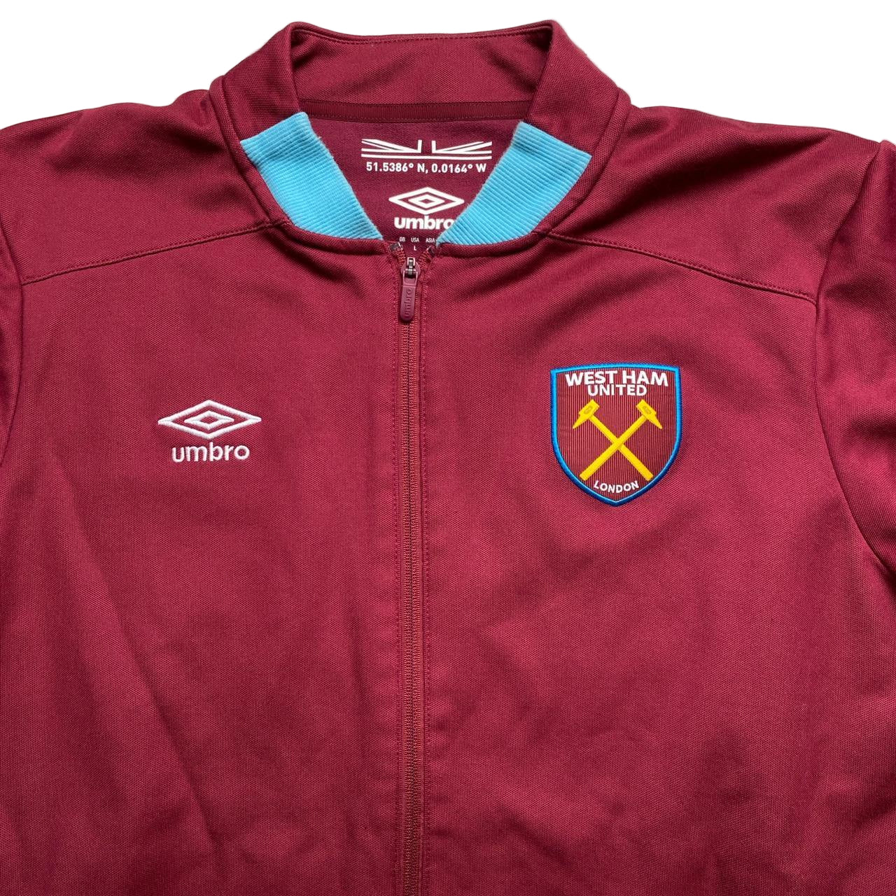 West Ham United Umbro Bomber Tracksuit Jacket (L)