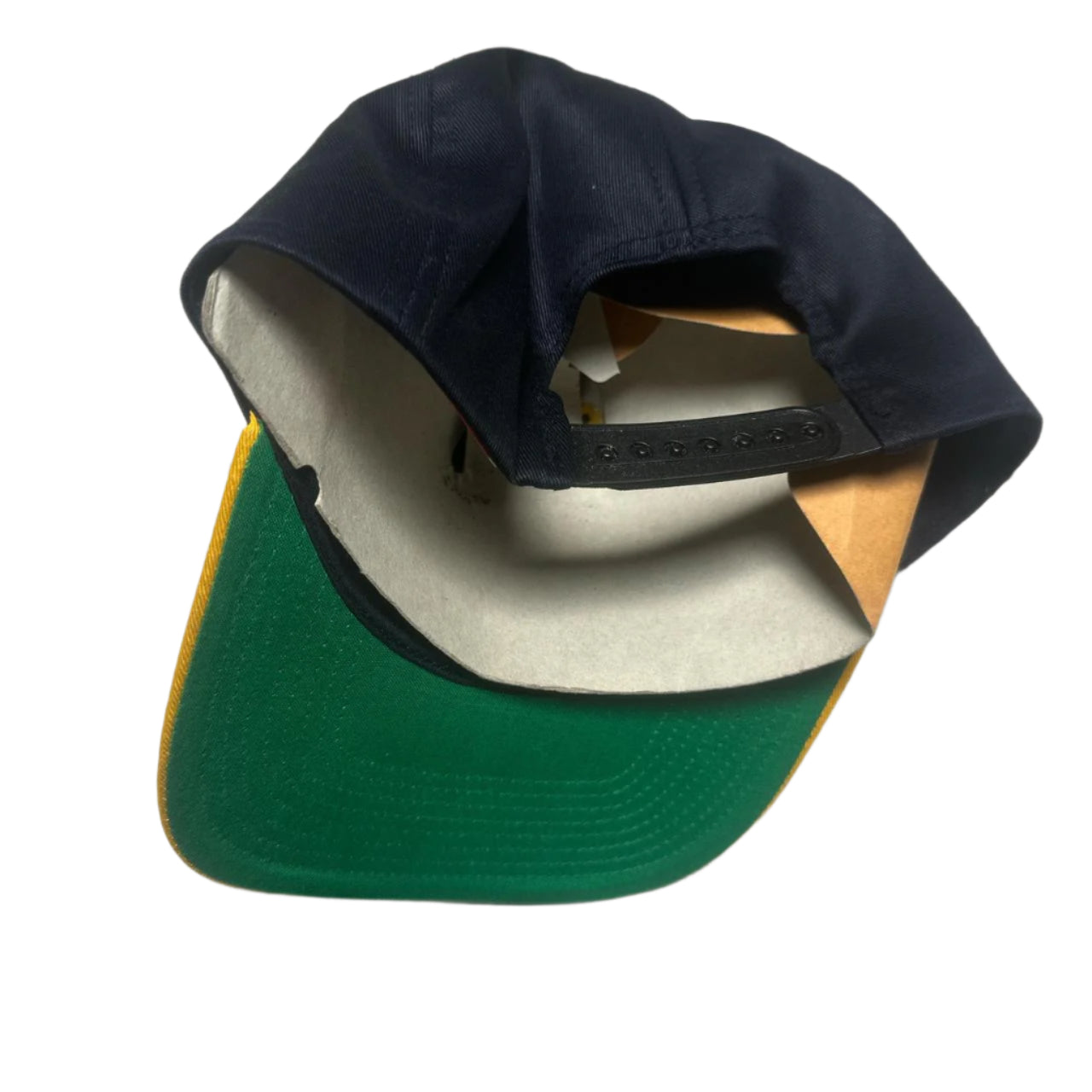 Pittsburgh Penguins NHL Vintage 90’s Green Brim Snapback hat black and yellow