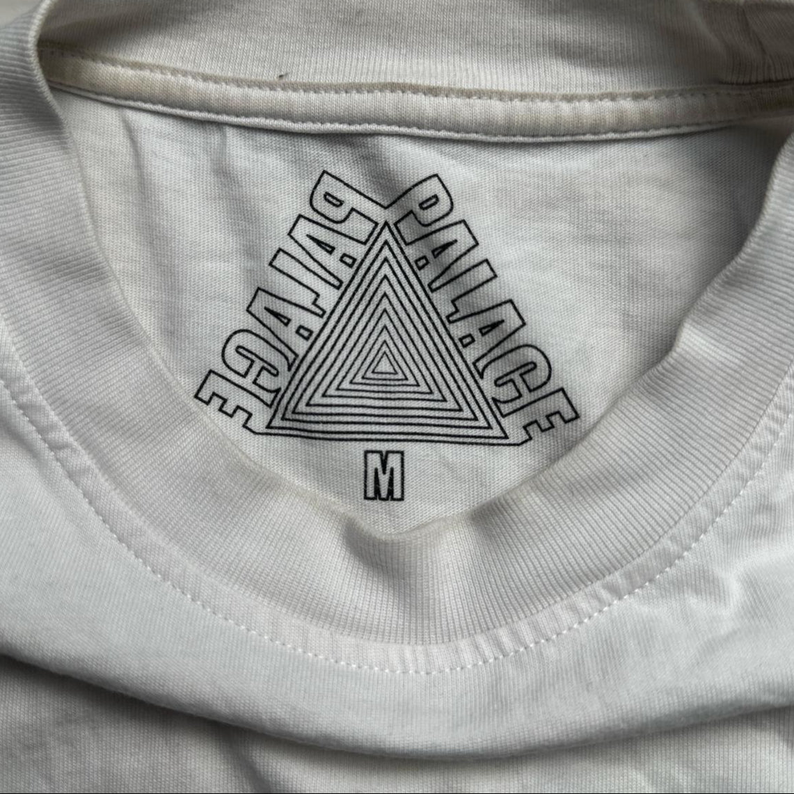 Palace Tri Ferg White Pink and Green Long Sleeve T Shirt (M)