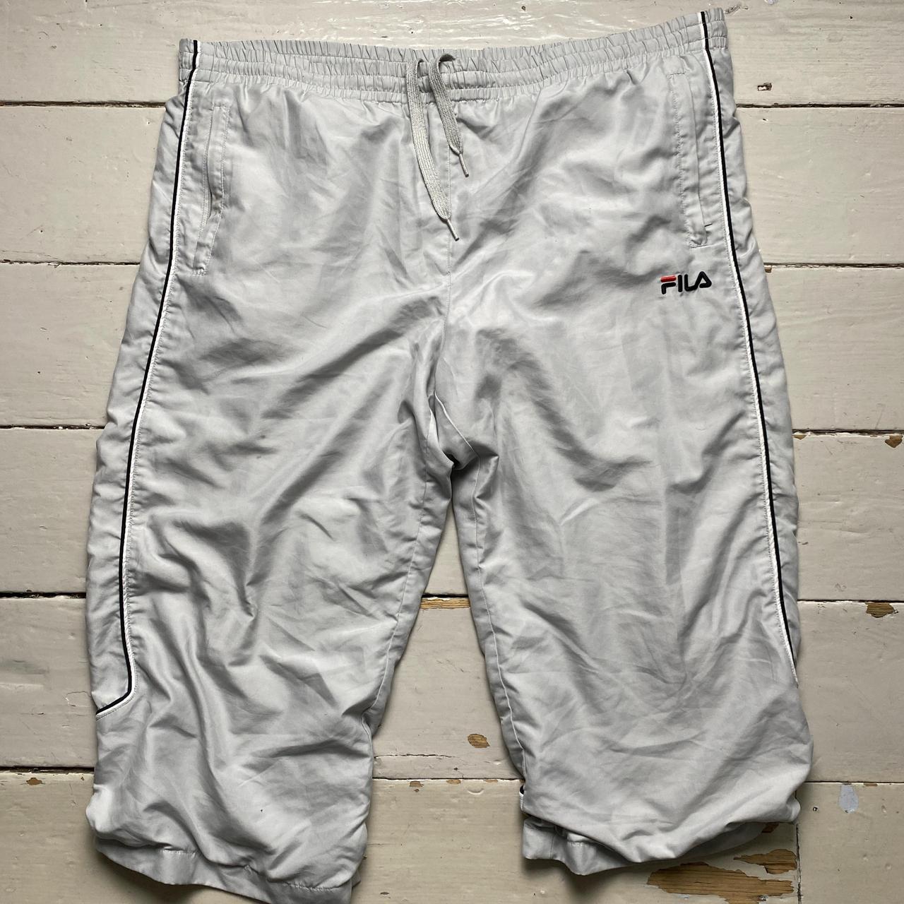 Fila Shell Trackpant Baggy Shorts Silver Black and Red