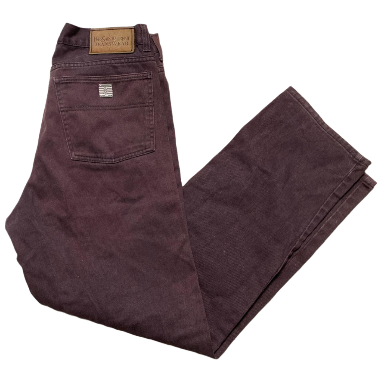YSL Yves Saint Laurent Brown Baggy Jeans (34W)