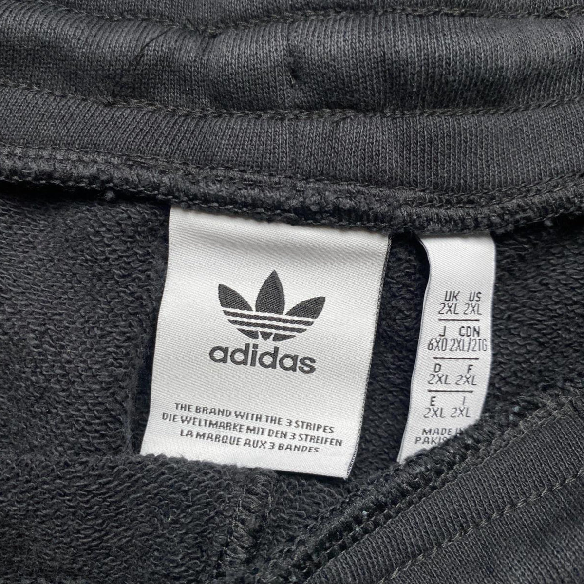 Adidas Black and White Shorts (2XL)