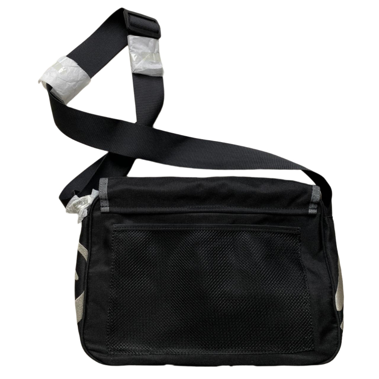 Minus Two Satchel Messenger Pouch Bag Black and Grey Embroidery