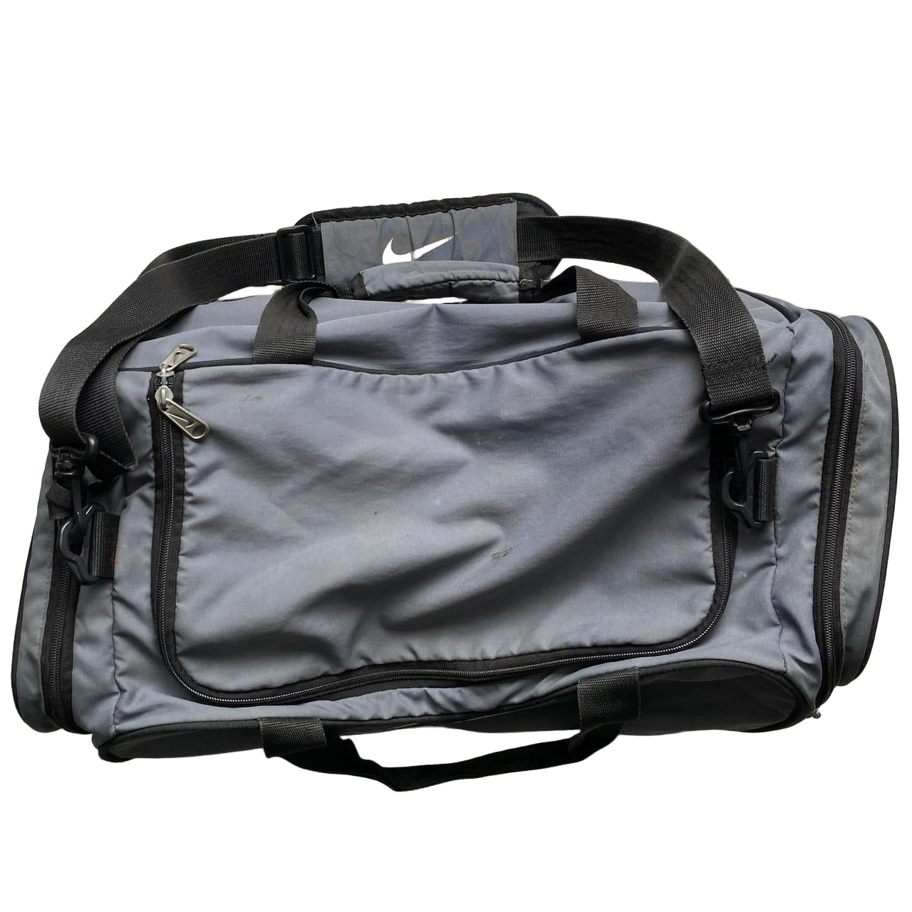 Nike Grey and Black Duffel Travel Bag