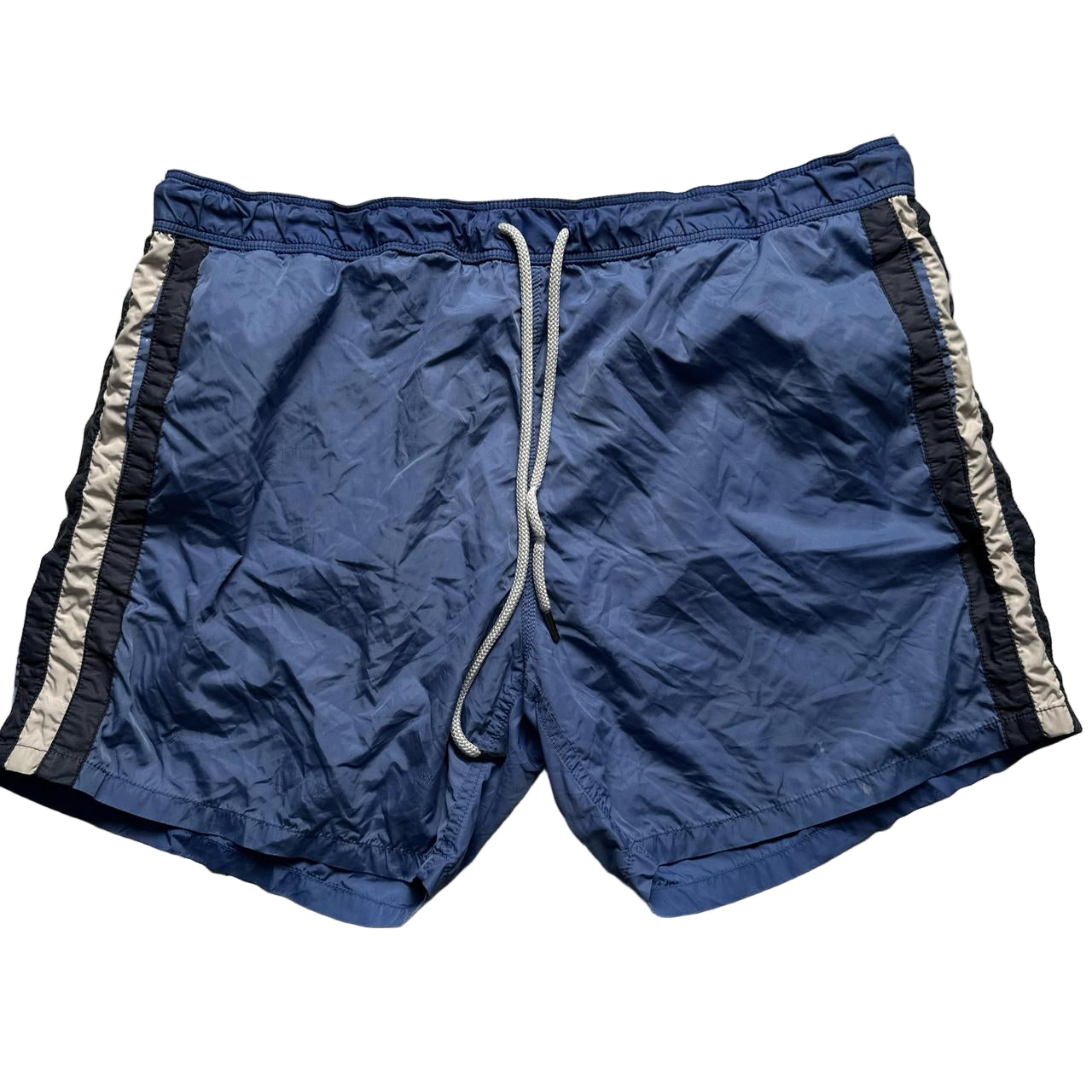 Moncler Swim Shorts Light Blue White and Grey (2XL)