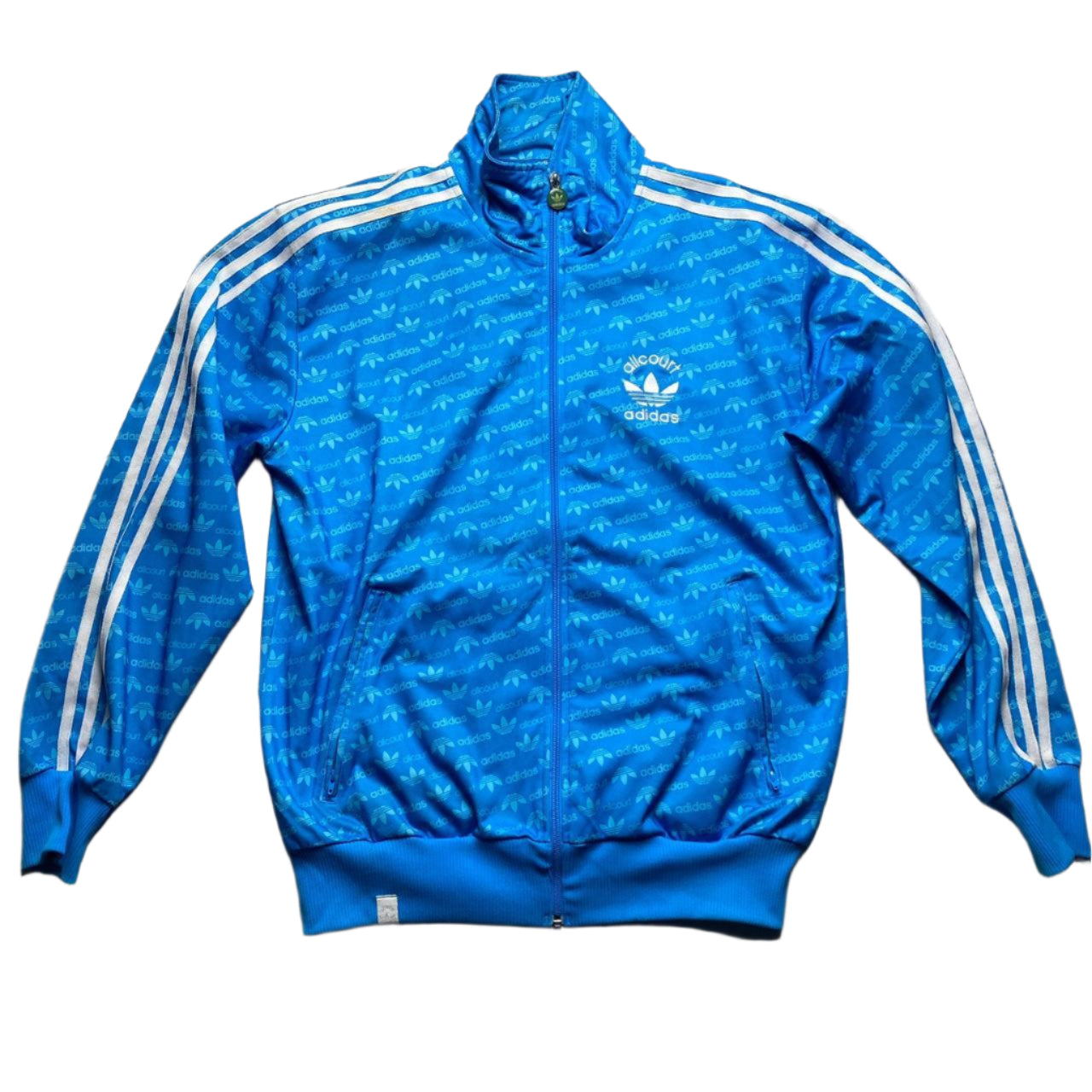 Adidas All Court Originals Blue and White Tracksuit Jacket (M)