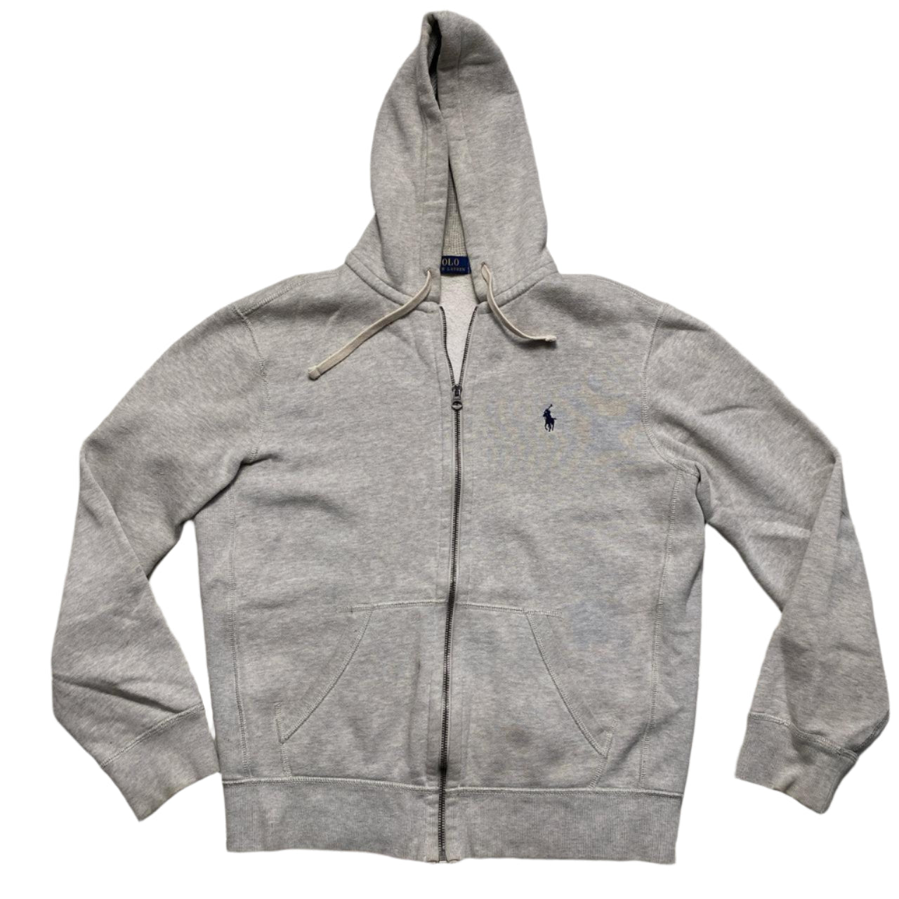 Ralph Lauren Polo Grey and Navy Pony Hoodie (M)