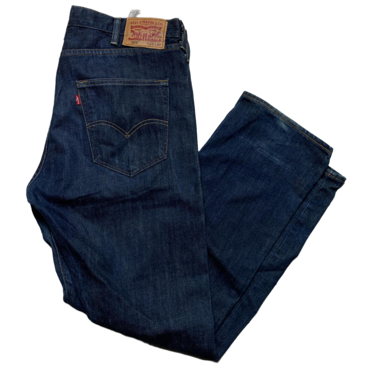 Levis 501 Dark Navy Baggy Jeans (38W)