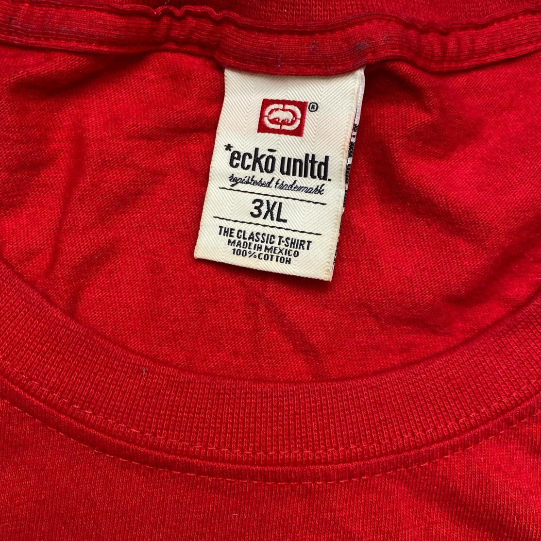 Ecko UnLTD Vintage y2k Grafitti Red and Black T Shirt (3XL)