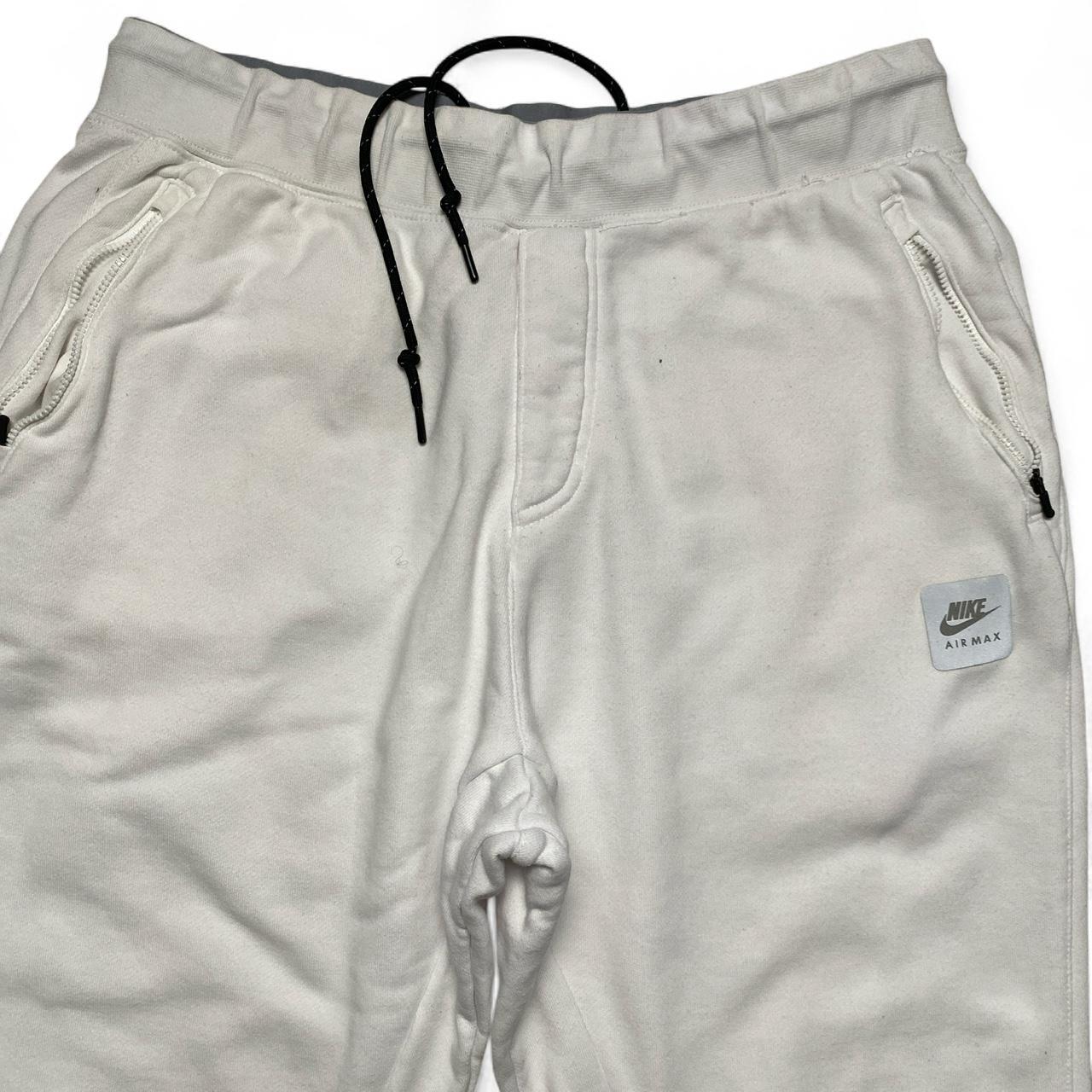 Nike Air Max White and Silver Slim Joggers (XL)