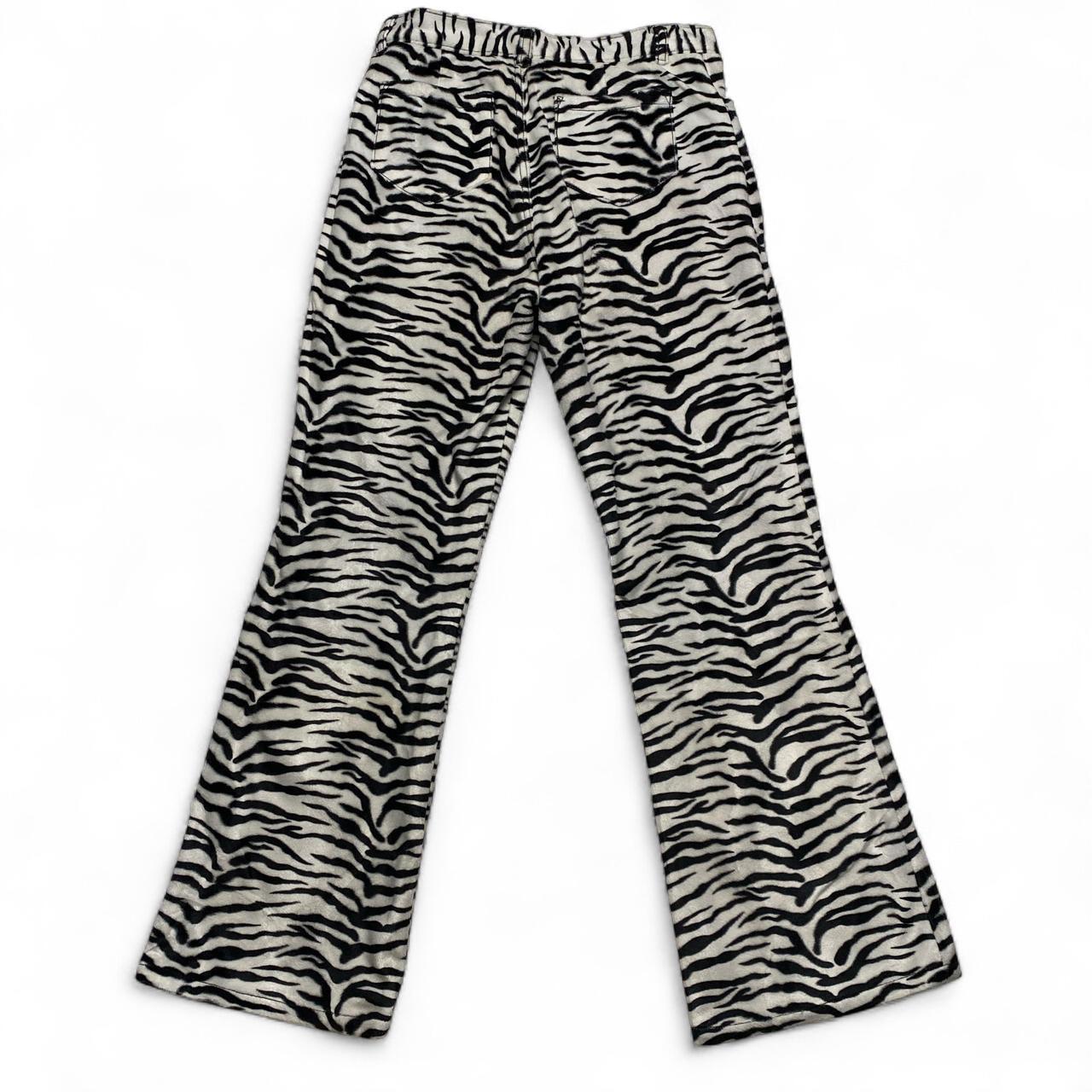 Bettys Blue Vintage Zebra Felt Flared Trousers