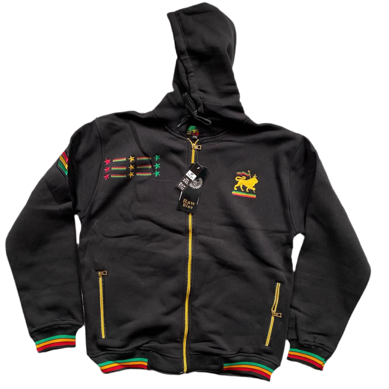 Raw Blue Vintage Rasta Lion Tracksuit (2XL)