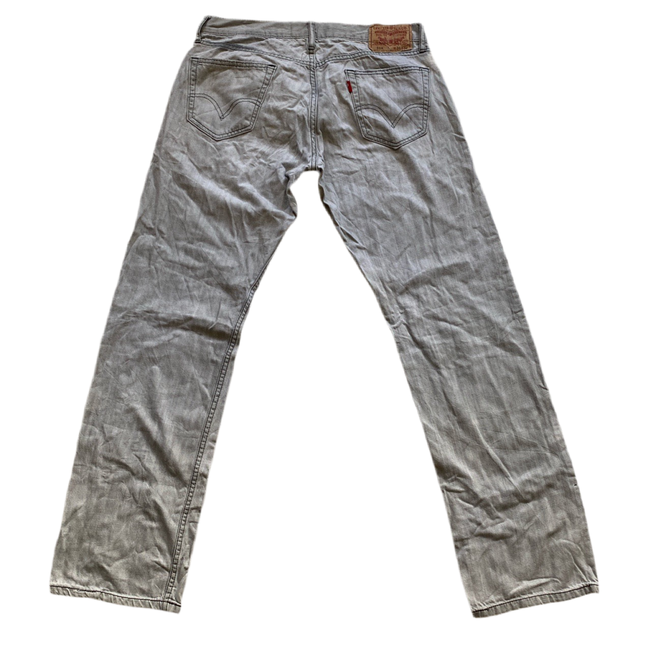 Levis 514 Slim Straight Grey Jeans (34W)