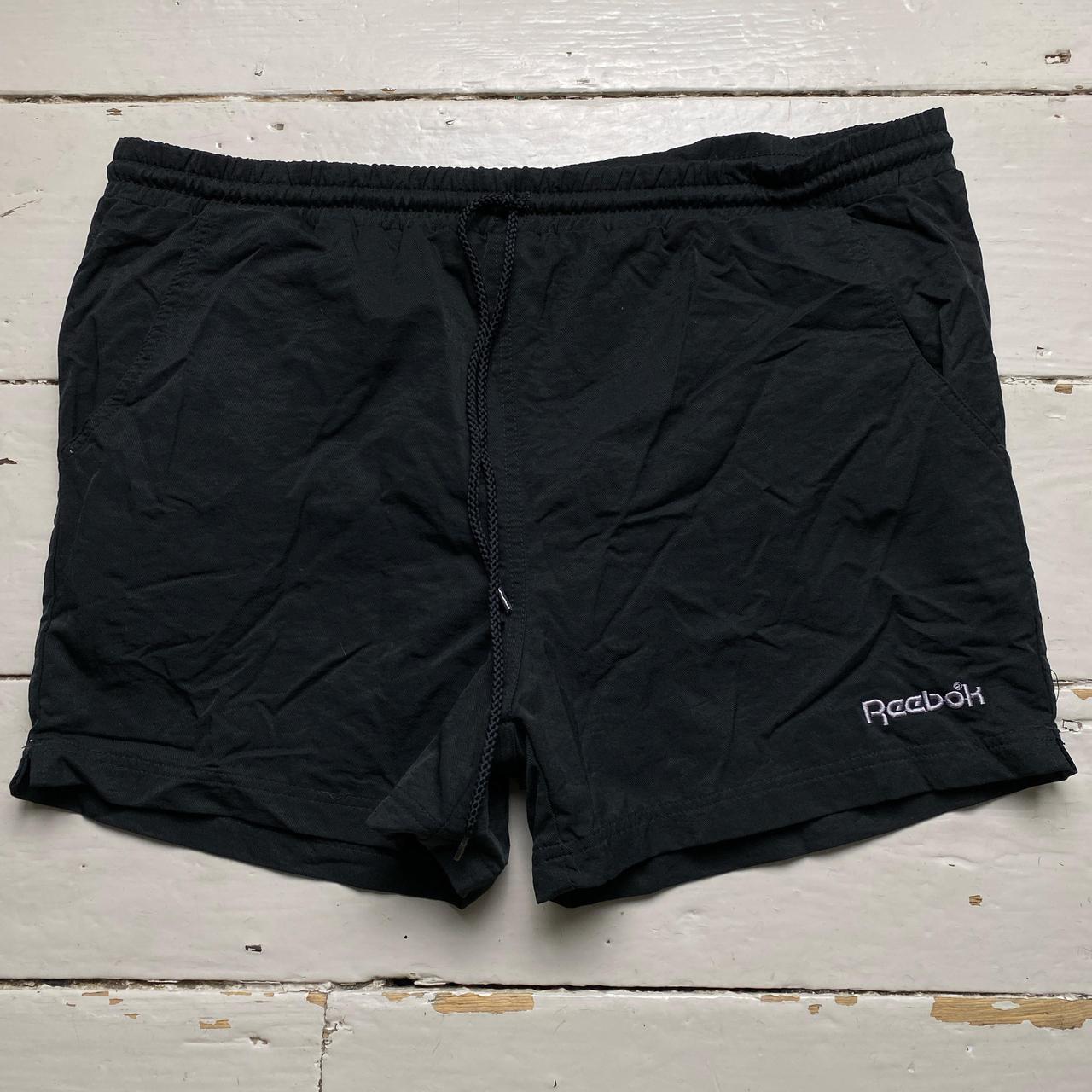 Reebok Black and White Vintage Shorts