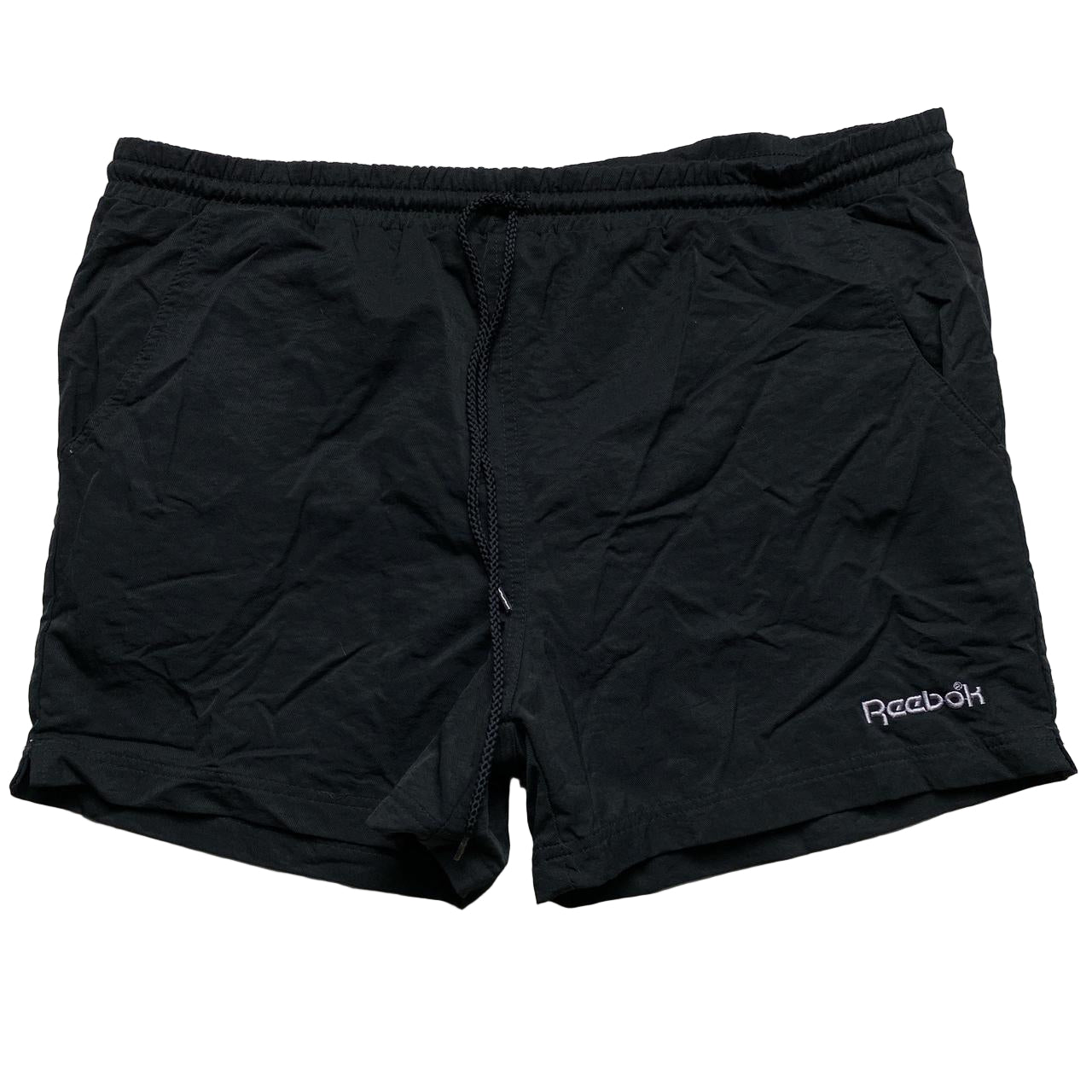 Reebok Black and White Vintage Shorts (XL)
